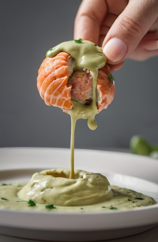 Baked Salmon Meatballs with Creamy Avocado Sauce: A Deliciously Healthy Twist on Comfort Food Baked Salmon Meatballs with Creamy Avocado Sauce: A Deliciously Healthy Twist on Comfort Food