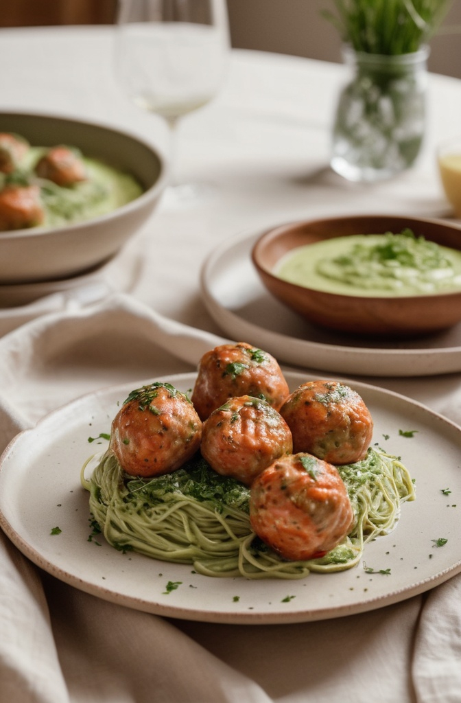 Baked Salmon Meatballs with Creamy Avocado Sauce: A Deliciously Healthy Twist on Comfort Food Baked Salmon Meatballs with Creamy Avocado Sauce: A Deliciously Healthy Twist on Comfort Food