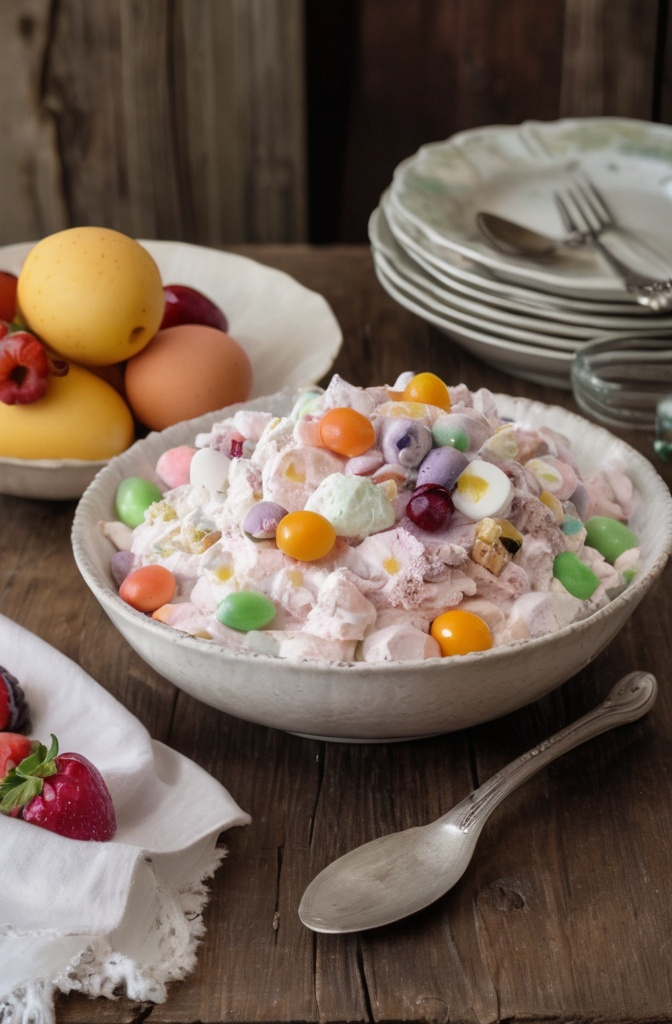Easter Fruit Fluff Salad: A Culinary Chameleon in the Pastry Chef’s Repertoire Easter Fruit Fluff Salad: A Culinary Chameleon in the Pastry Chef’s Repertoire