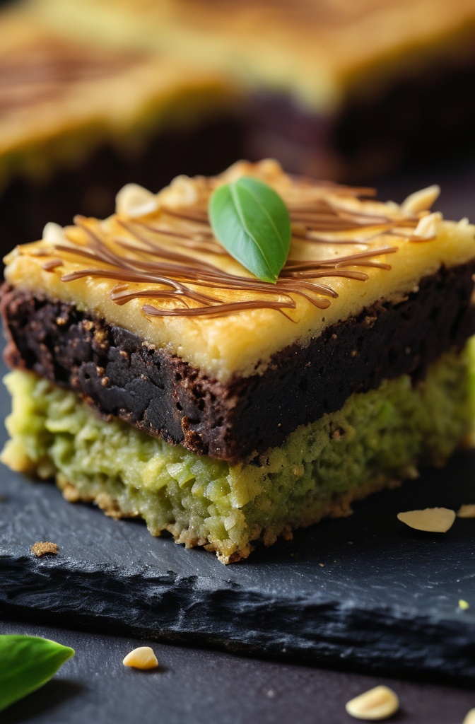 Pistachio Kunafa Brownies: Where Middle Eastern Elegance Meets Decadent Fudge Pistachio Kunafa Brownies: Where Middle Eastern Elegance Meets Decadent Fudge
