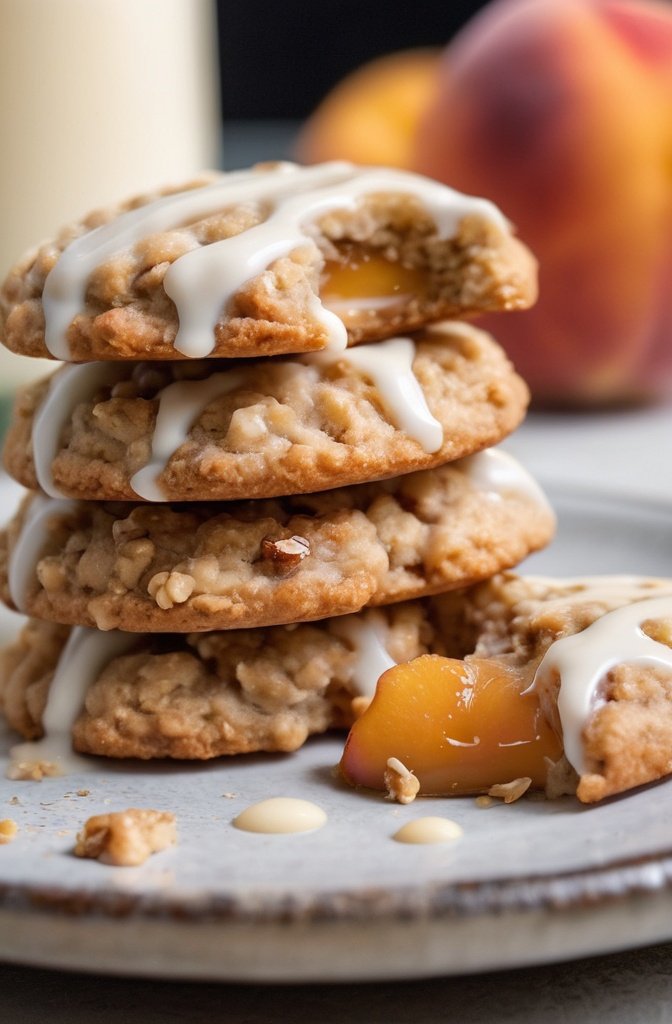 White Chocolate-Dipped Peach Oatmeal Cookies: A Textural Masterpiece Baked in Layers of Flavor White Chocolate-Dipped Peach Oatmeal Cookies: A Textural Masterpiece Baked in Layers of Flavor