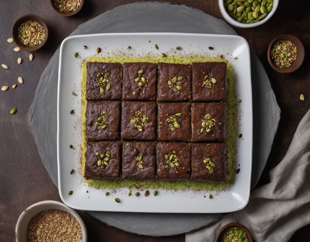 Pistachio Kunafa Brownies: Where Middle Eastern Elegance Meets Decadent Fudge