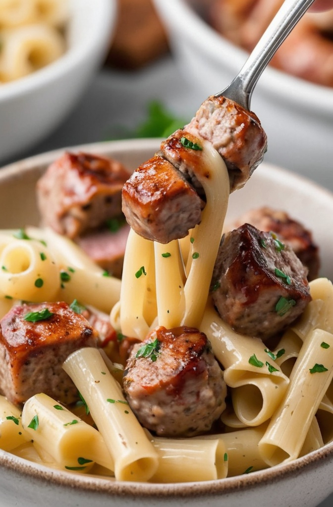 Garlic Butter Sausage Bites with Parmesan Pasta: The Ultimate Flavor-First Power Combo Garlic Butter Sausage Bites with Parmesan Pasta: The Ultimate Flavor-First Power Combo