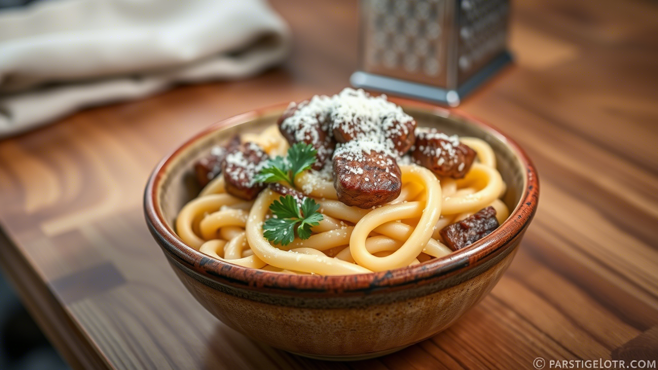 Beef and Rotini in Garlic Parmesan Sauce: The Comfort Dish That’s Winning Over Professional Kitchens