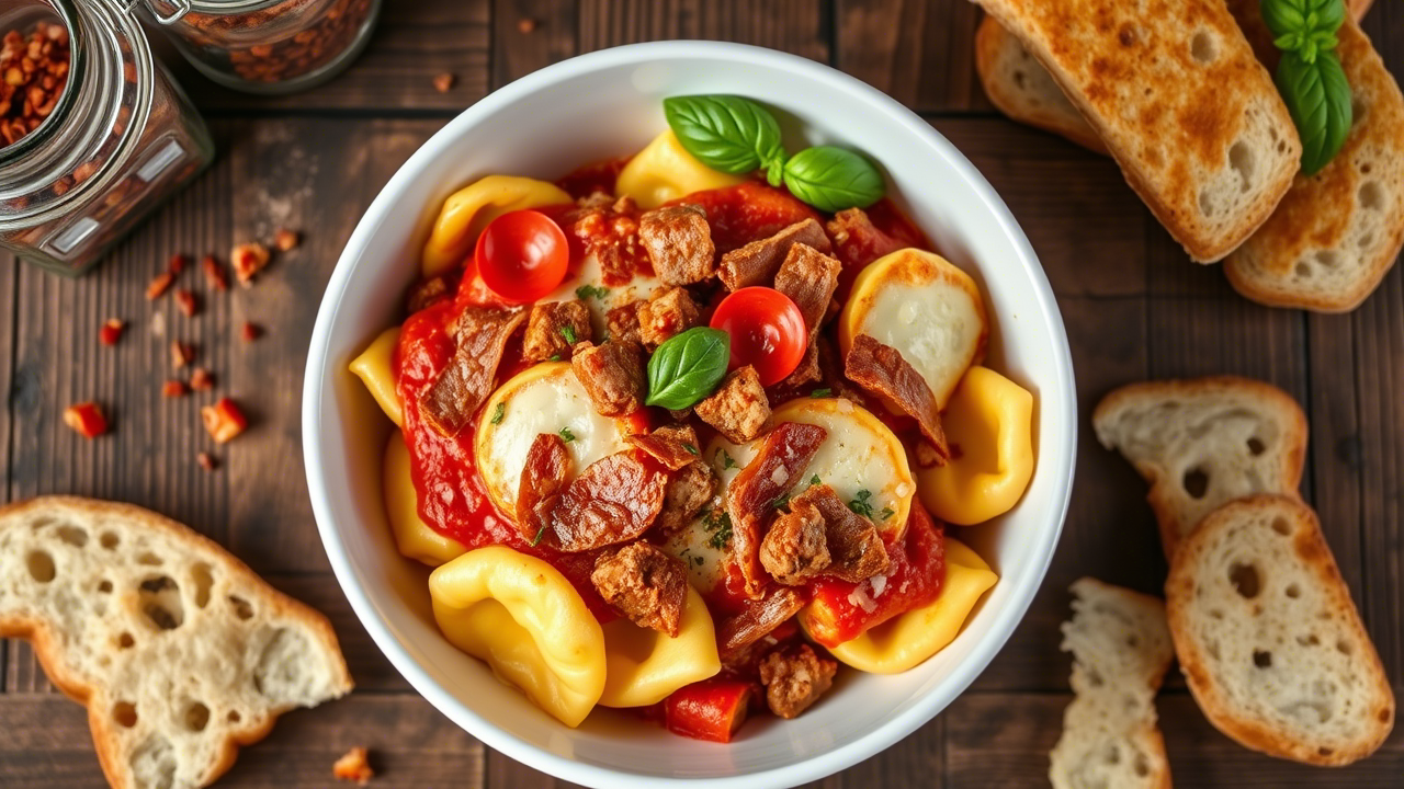 Meat Lovers Pizza Tortellini: Where Italian Comfort Meets Bold American Flavor