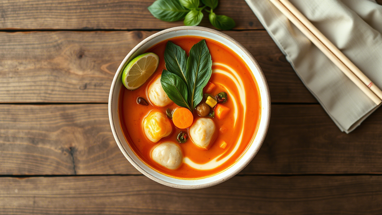Easy Thai Red Curry Dumpling Soup: A Comforting Bowl of Complexity