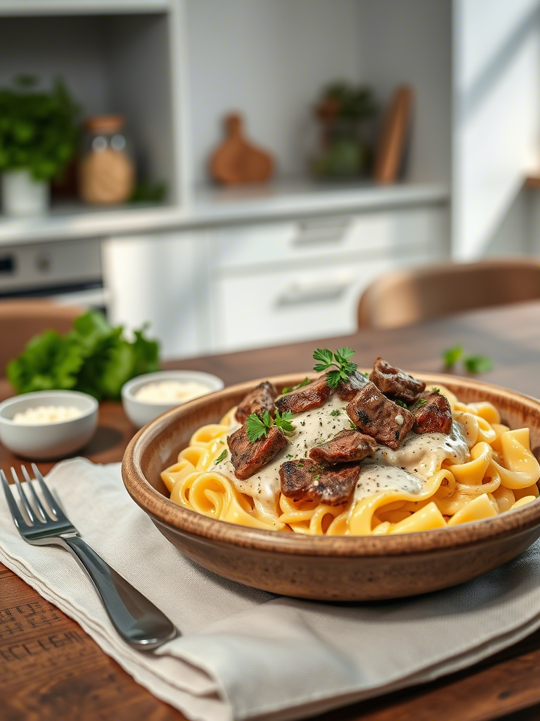 Beef and Rotini in Garlic Parmesan Sauce: The Comfort Dish That’s Winning Over Professional Kitchens Beef and Rotini in Garlic Parmesan Sauce: The Comfort Dish That’s Winning Over Professional Kitchens