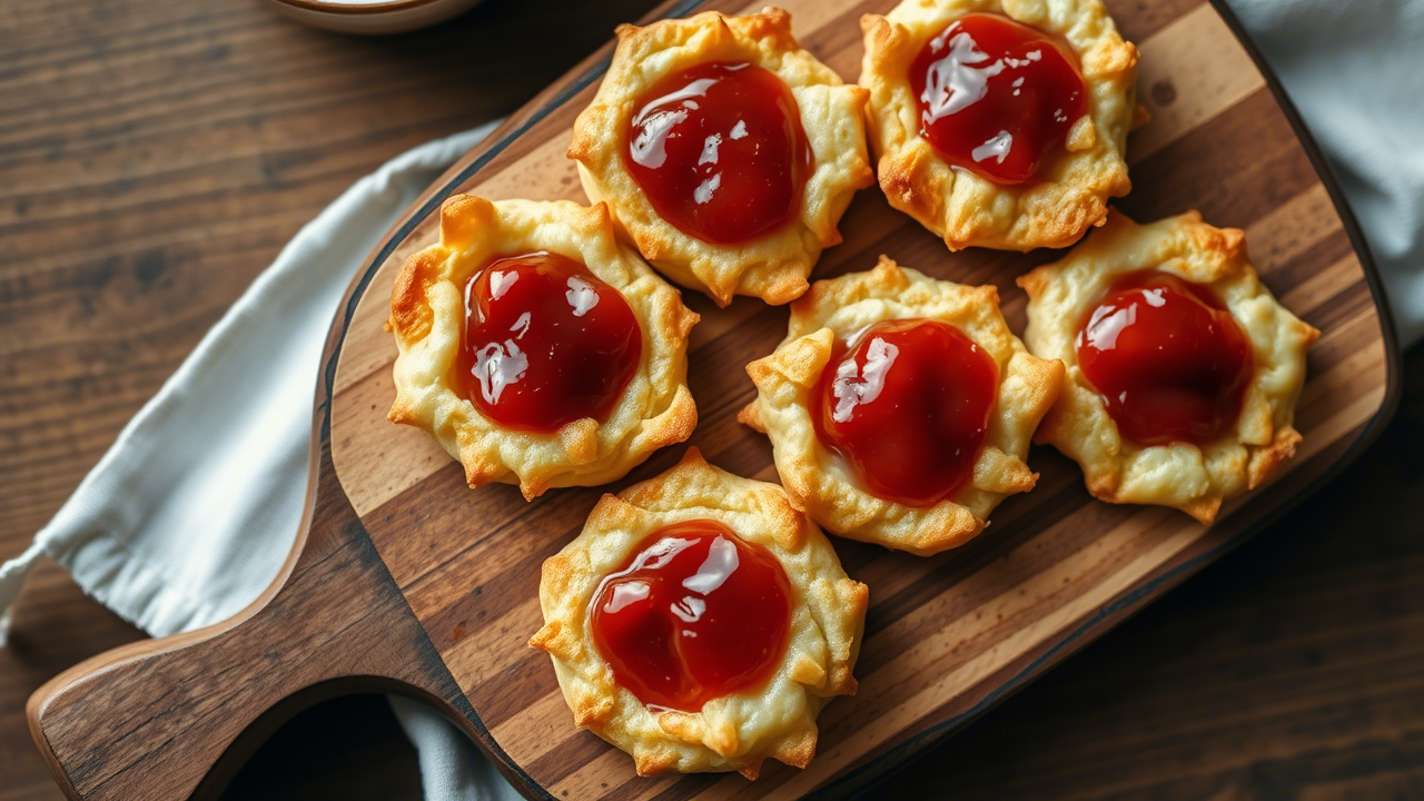 Irresistible Cheesy Thumbprint Appetizers with Hot Pepper Jelly: The Snack Your Guests Will Beg You For