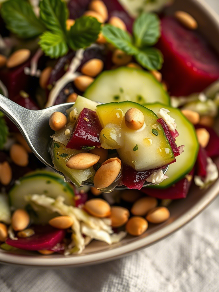 Crisp Cucumber and Beetroot Salad: A Refreshing Study in Texture, Color, and Culinary Simplicity
