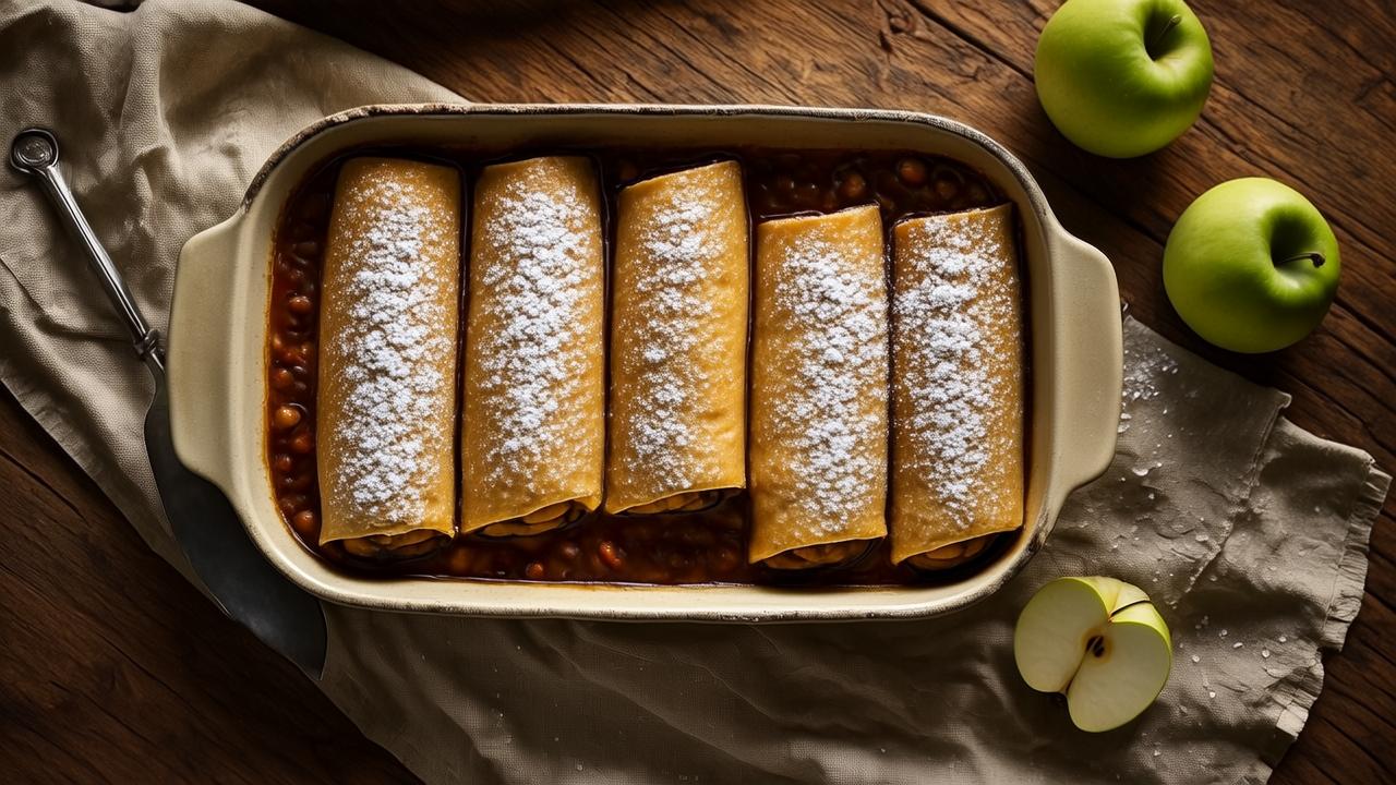 Apple Pie Enchiladas: Where Comfort Meets Creativity in a Flaky-Sweet Hug