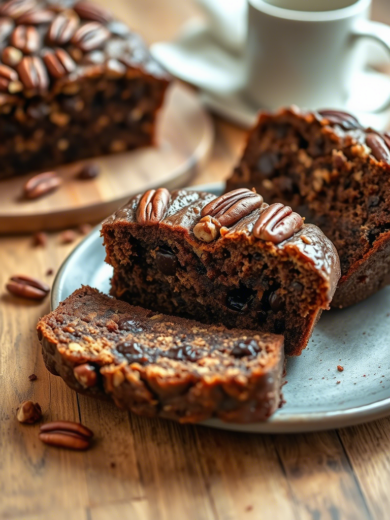 Pecan Brownie Bread Pecan Brownie Bread