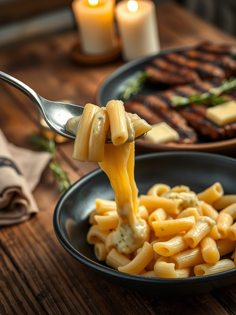 Garlic Butter Steak with Creamy Parmesan Rigatoni: A Bold Marriage of Fire and Comfort Garlic Butter Steak with Creamy Parmesan Rigatoni: A Bold Marriage of Fire and Comfort