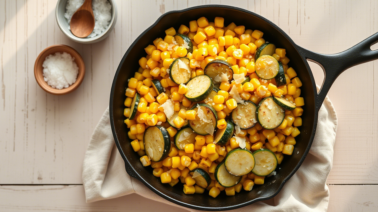 Easy Zucchini and Corn Skillet with Parmesan: A Flavor Bomb of Summer Simplicity