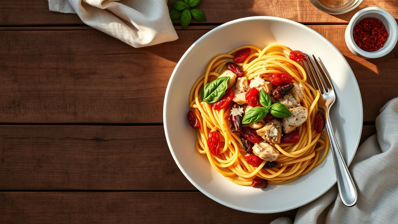 Sun-Dried Tomato & Chicken Linguine: A Bold Marriage of Rich Umami and Rustic Comfort