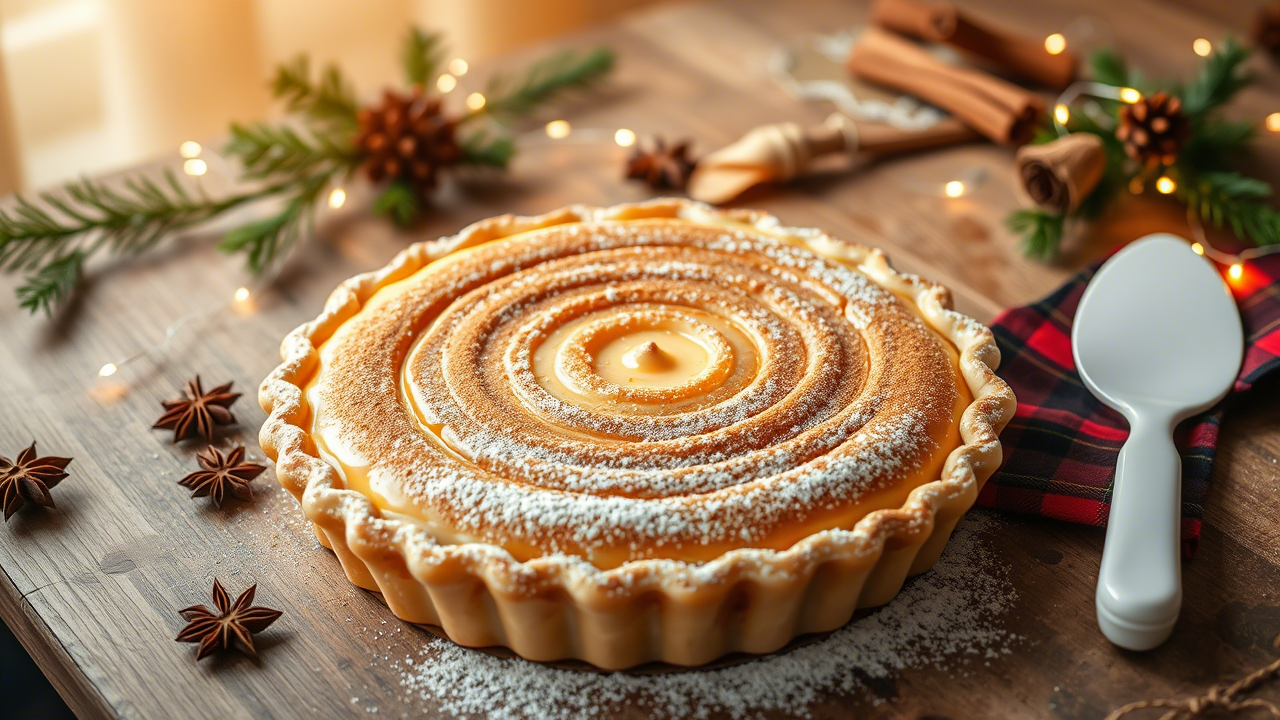 Christmas Eve Cinnamon-Vanilla Creamy Custard Pie: A Silken Slice of Holiday Soul