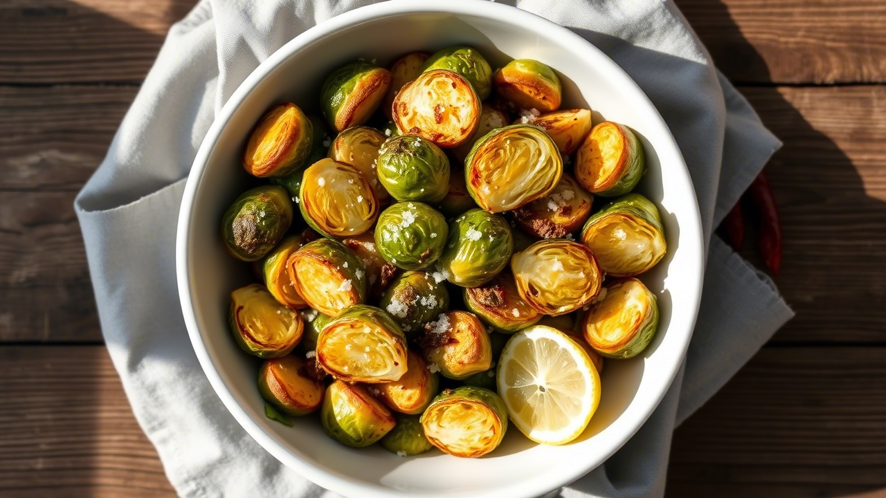 🔥🥬 Air Fryer Brussels Sprouts That Actually Taste Amazing! Crispy on the Outside, Tender Inside