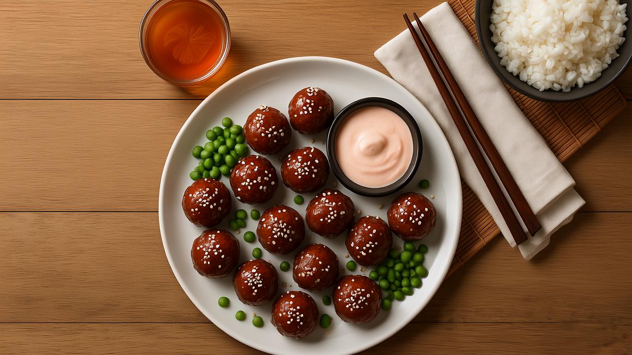 Sweet & Spicy Korean BBQ Meatballs with Creamy Mayo Dip: A Fusion Masterpiece for the Modern Kitchen