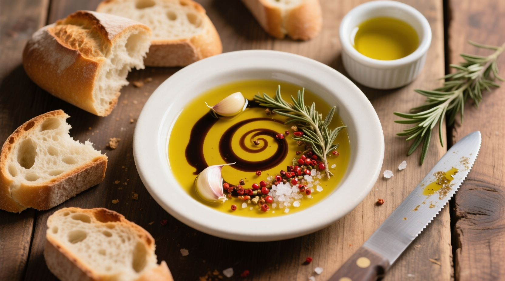 Olive Oil Dip with Warm Bread: A Humble Dish Elevated to Culinary Art