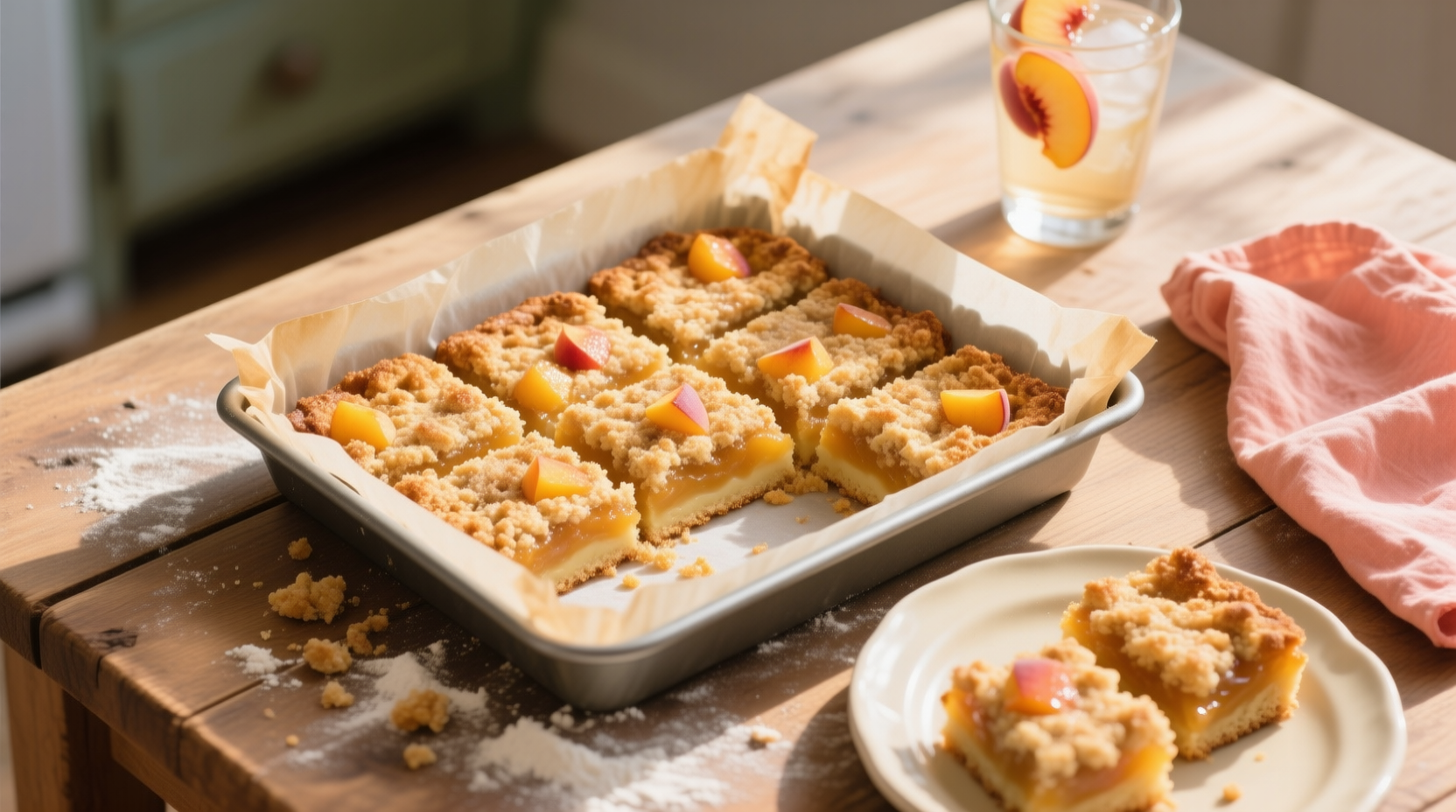 Buttery Peach Crumb Bars with Creamy Filling: A Masterclass in Summer Flavor Alchemy