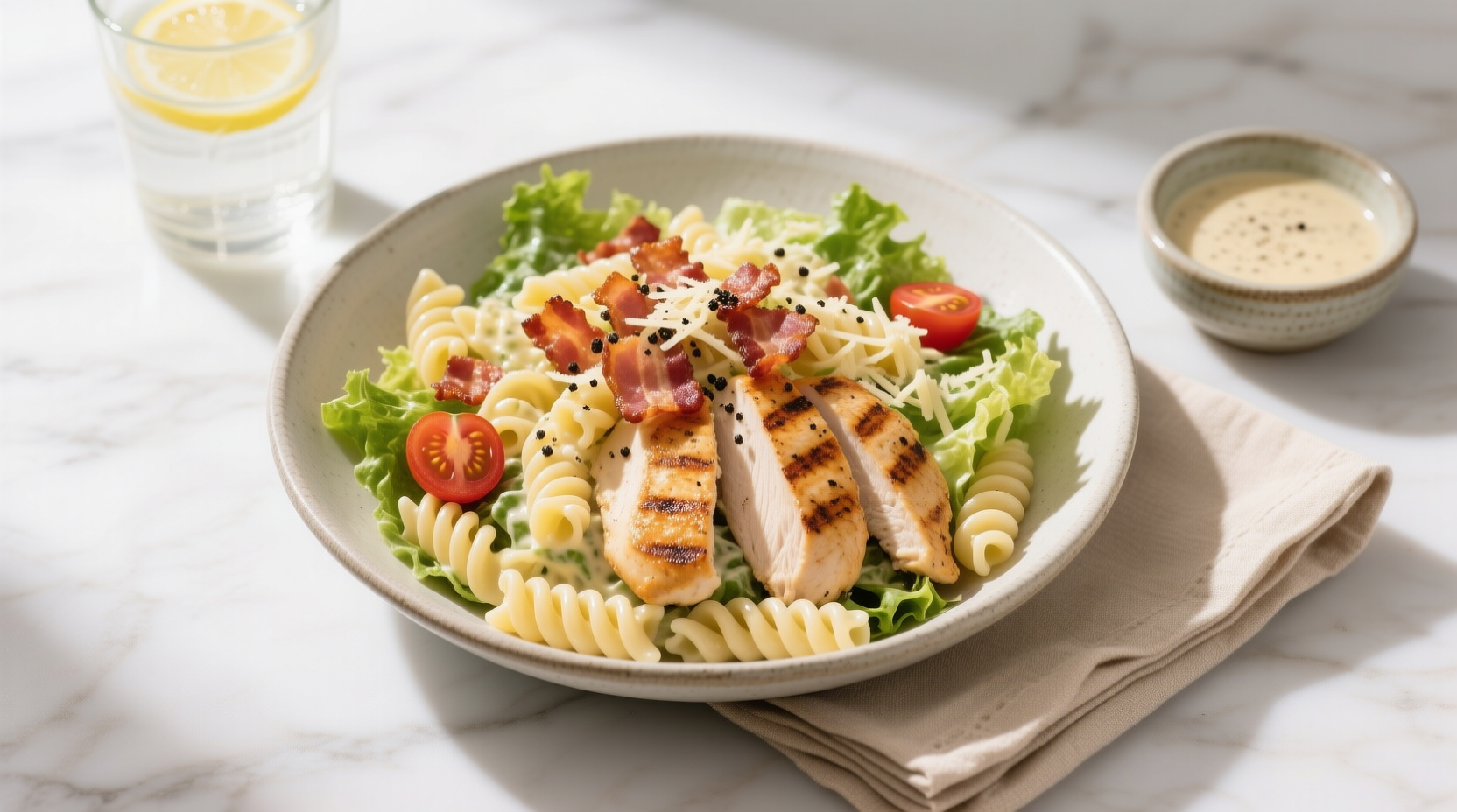 Creamy Chicken Caesar Pasta Salad with Crispy Bacon: A Culinary Masterclass in Texture, Balance, and Indulgence