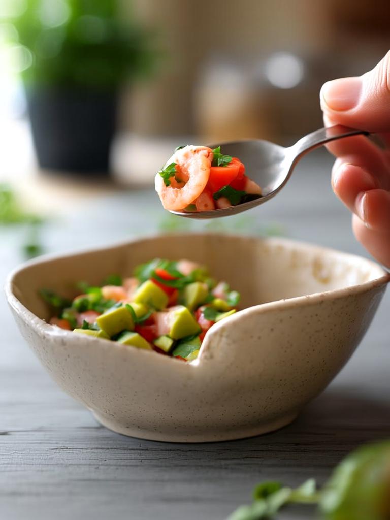 Shrimp and Avocado Ceviche with Lime and Cilantro: A Bright Classic Reimagined with Depth Shrimp and Avocado Ceviche with Lime and Cilantro: A Bright Classic Reimagined with Depth