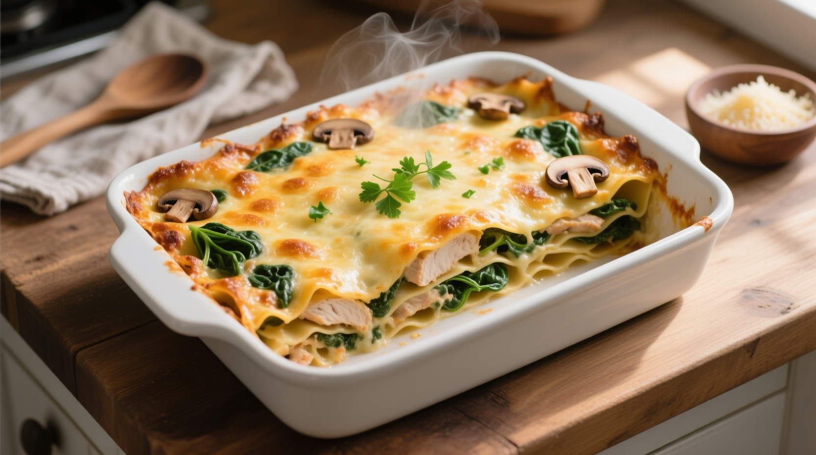 Chicken, Mushroom, and Spinach Lasagna: The Creamy, Earthy Masterpiece That Deserves the Spotlight