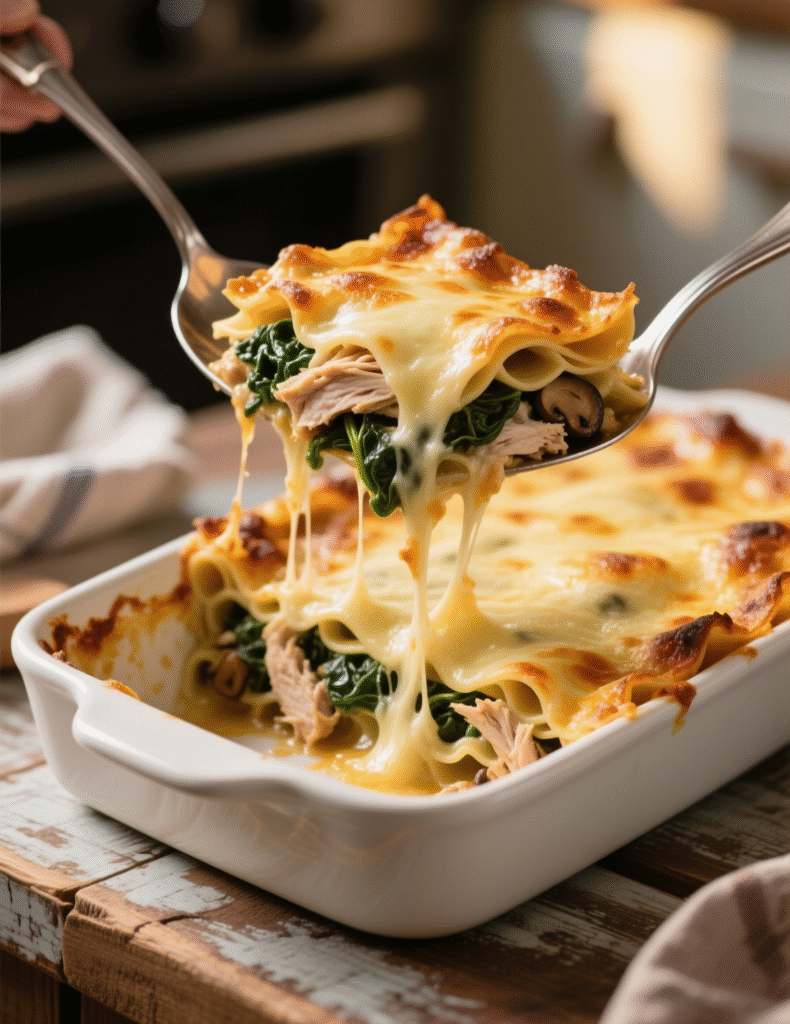 Chicken, Mushroom, and Spinach Lasagna: The Creamy, Earthy Masterpiece That Deserves the Spotlight Chicken, Mushroom, and Spinach Lasagna: The Creamy, Earthy Masterpiece That Deserves the Spotlight