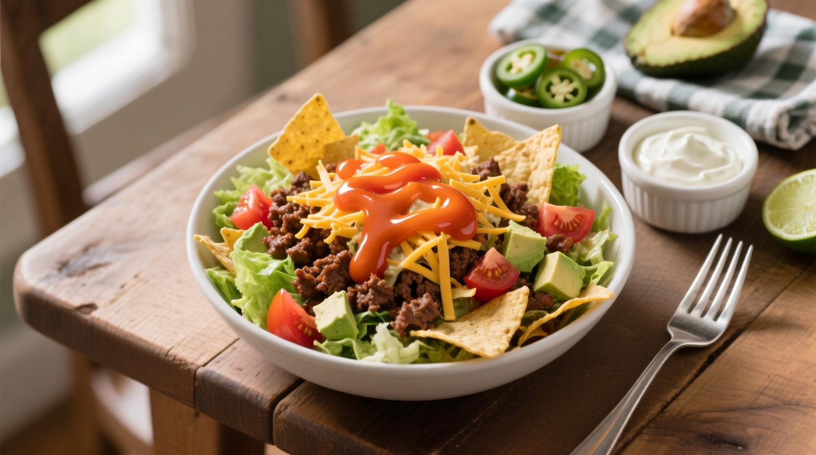 Easy Taco Salad with Catalina Dressing Recipe – A Fresh Twist That Packs Flavor and Crunch