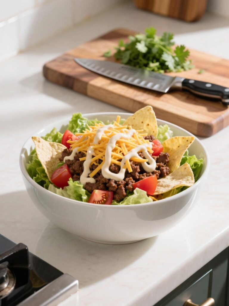Easy Taco Salad with Catalina Dressing Recipe – A Fresh Twist That Packs Flavor and Crunch Easy Taco Salad with Catalina Dressing Recipe – A Fresh Twist That Packs Flavor and Crunch