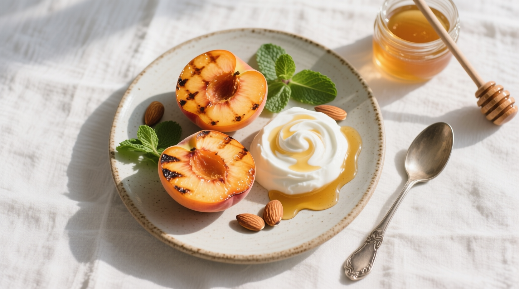 Grilled Peaches with Honey Yogurt Recipe: A Simple Dessert with a Chef’s Touch