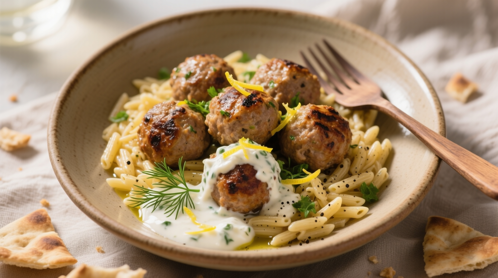 Greek Turkey Meatballs with Lemon Orzo & Creamy Feta Yogurt Sauce Recipe: A Culinary Deep Dive
