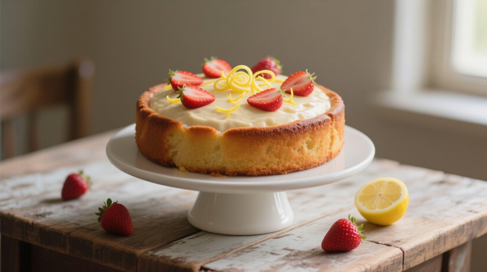 Soft Strawberry Lemon Ricotta Cake – Moist, Easy & Zesty Recipe