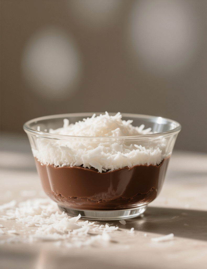 Midnight Cowboy Delight Dessert: No-Bake Coconut-Chocolate Pudding Recipe Midnight Cowboy Delight Dessert: No-Bake Coconut-Chocolate Pudding Recipe