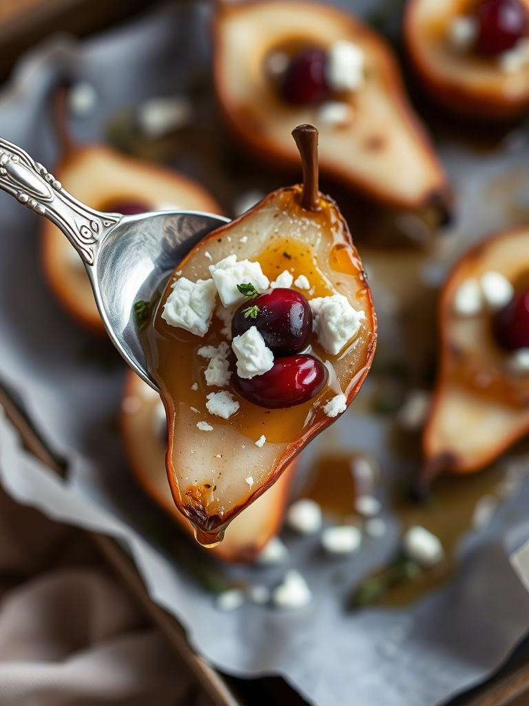 Baked Pears with Feta, Honey, and Cranberries: A Dish That Balances Sweet, Salty, and Soul