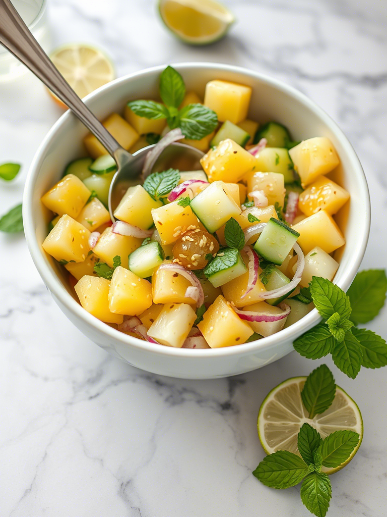 Easy Pineapple Cucumber Salad – A Sweet & Tangy Side Dish in 10 Minutes