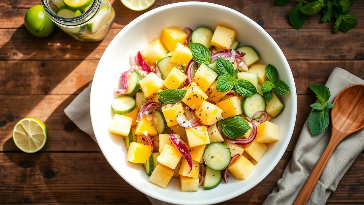 Easy Pineapple Cucumber Salad – A Sweet & Tangy Side Dish in 10 Minutes