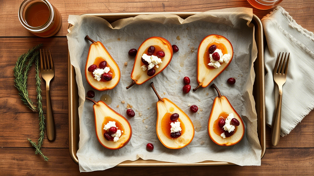 Baked Pears with Feta, Honey, and Cranberries: A Dish That Balances Sweet, Salty, and Soul