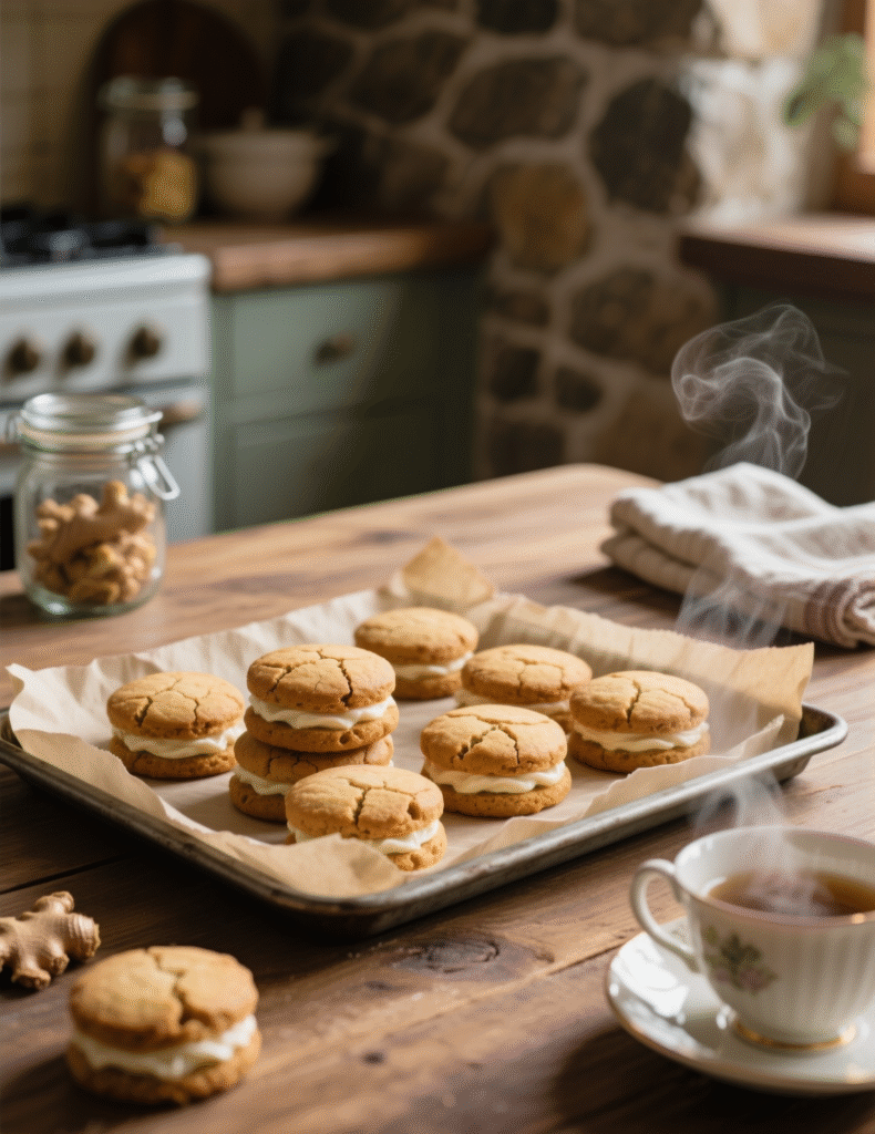 Ginger Kisses Biscuits – Soft, Spiced & Cream-Filled Delights Recipe Ginger Kisses Biscuits – Soft, Spiced & Cream-Filled Delights Recipe