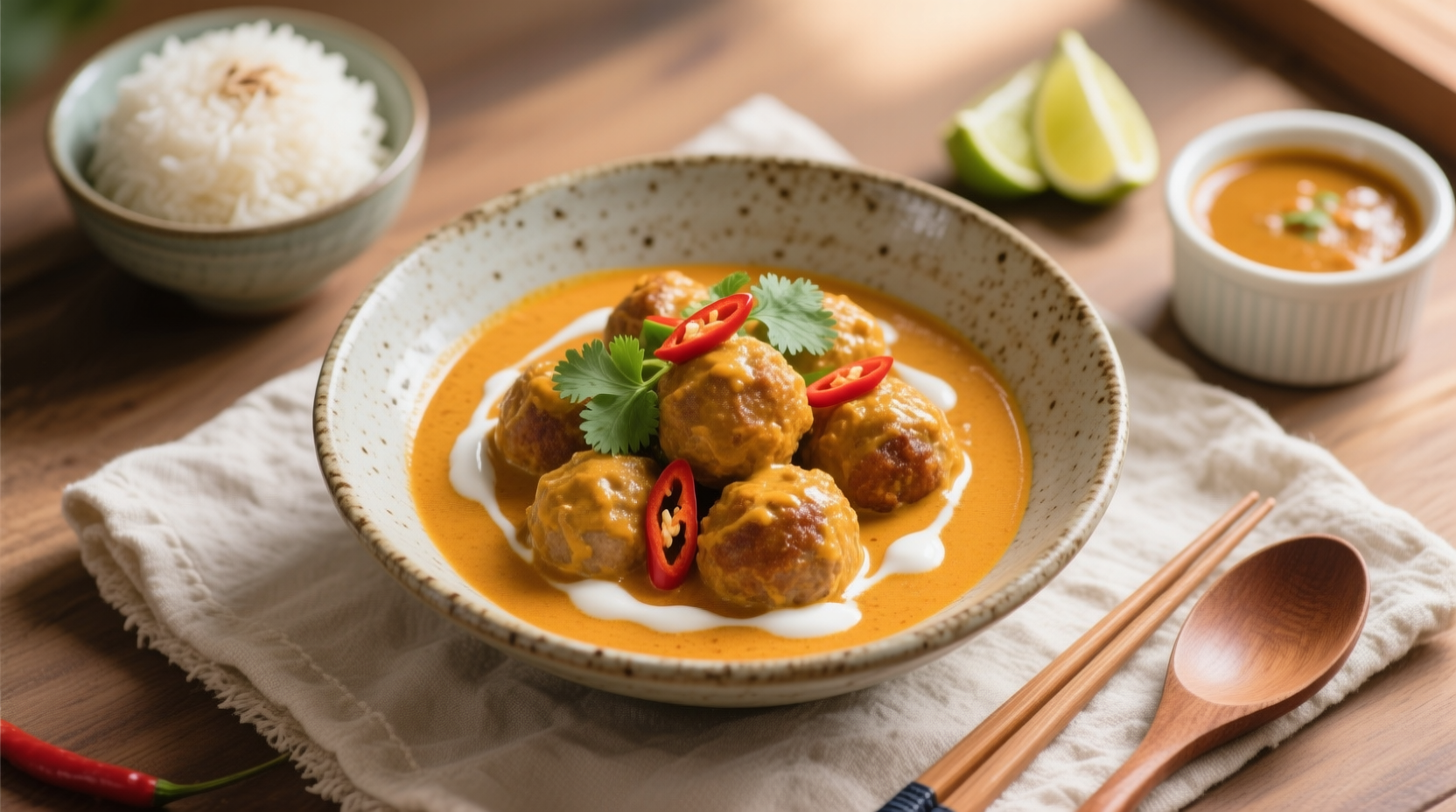 Thai Chicken Meatballs in Coconut Curry: A Flavorful Journey to Thailand