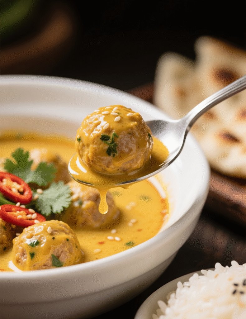 Thai Chicken Meatballs in Coconut Curry: A Flavorful Journey to Thailand
