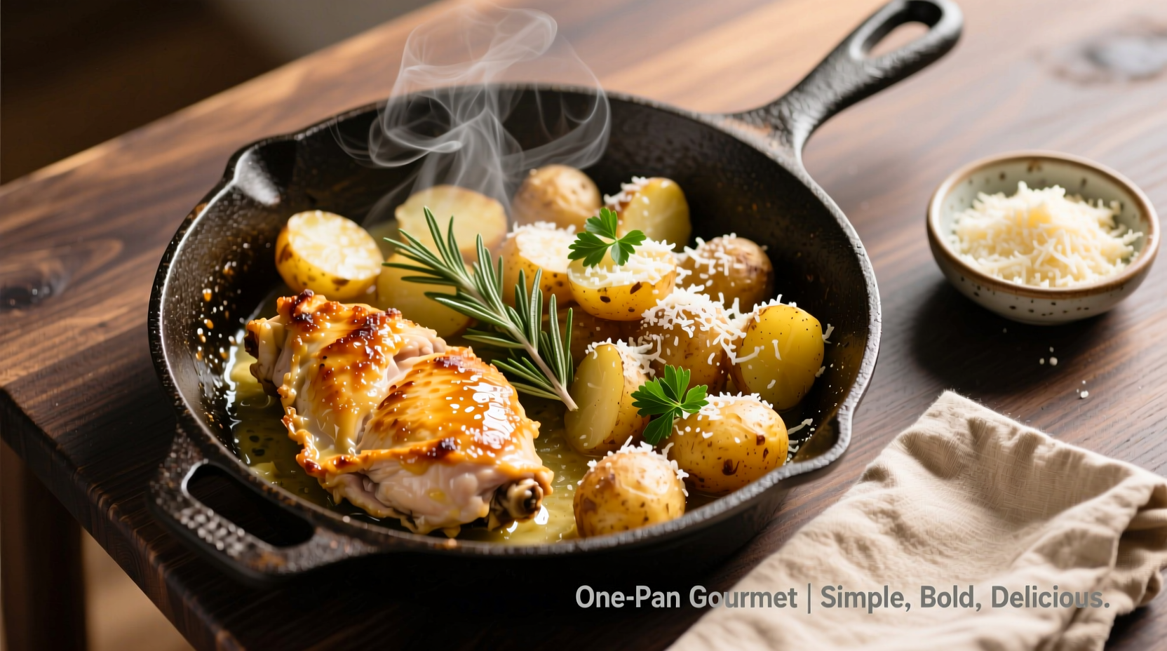 One-Pan Garlic Parmesan Chicken and Potatoes Recipe: Professional Guide