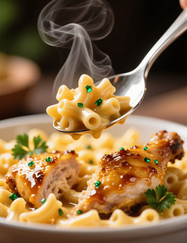 High Protein Honey Garlic Butter Chicken with Mac & Cheese Recipe (4 Servings)