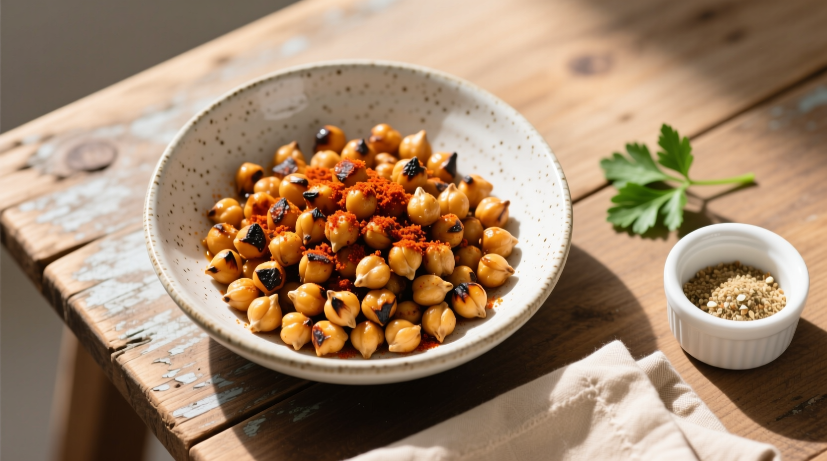 15-Minute Air Fryer Spicy Chickpeas Recipe for 2 Servings