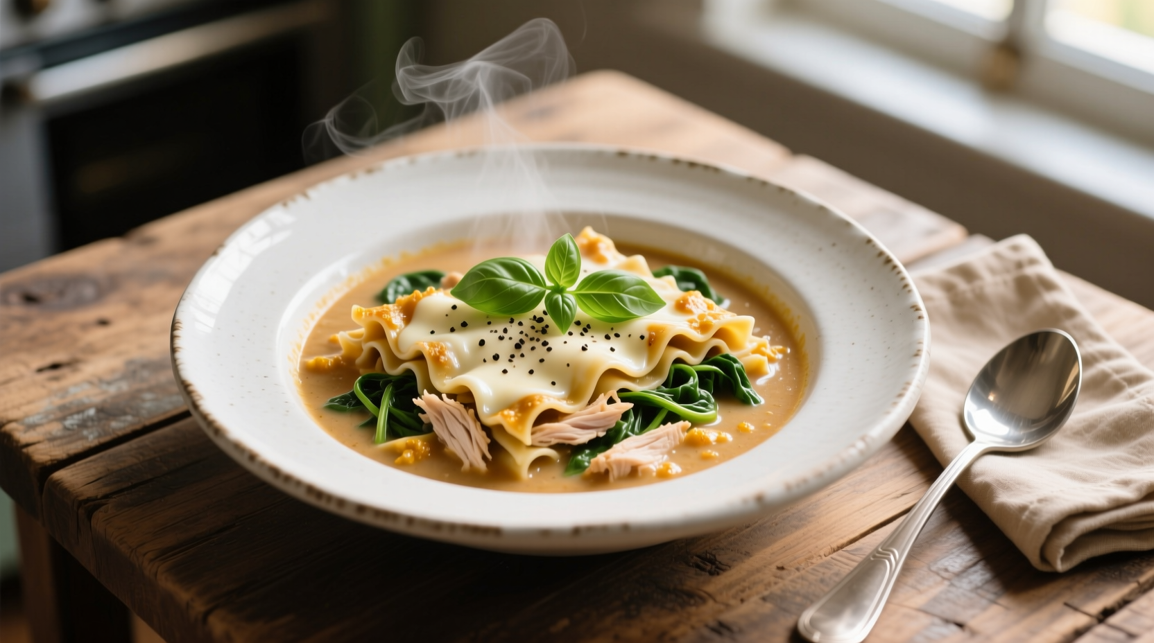 Creamy White Lasagna Soup Recipe for 4 Servings: A Cozy Comfort in a Bowl