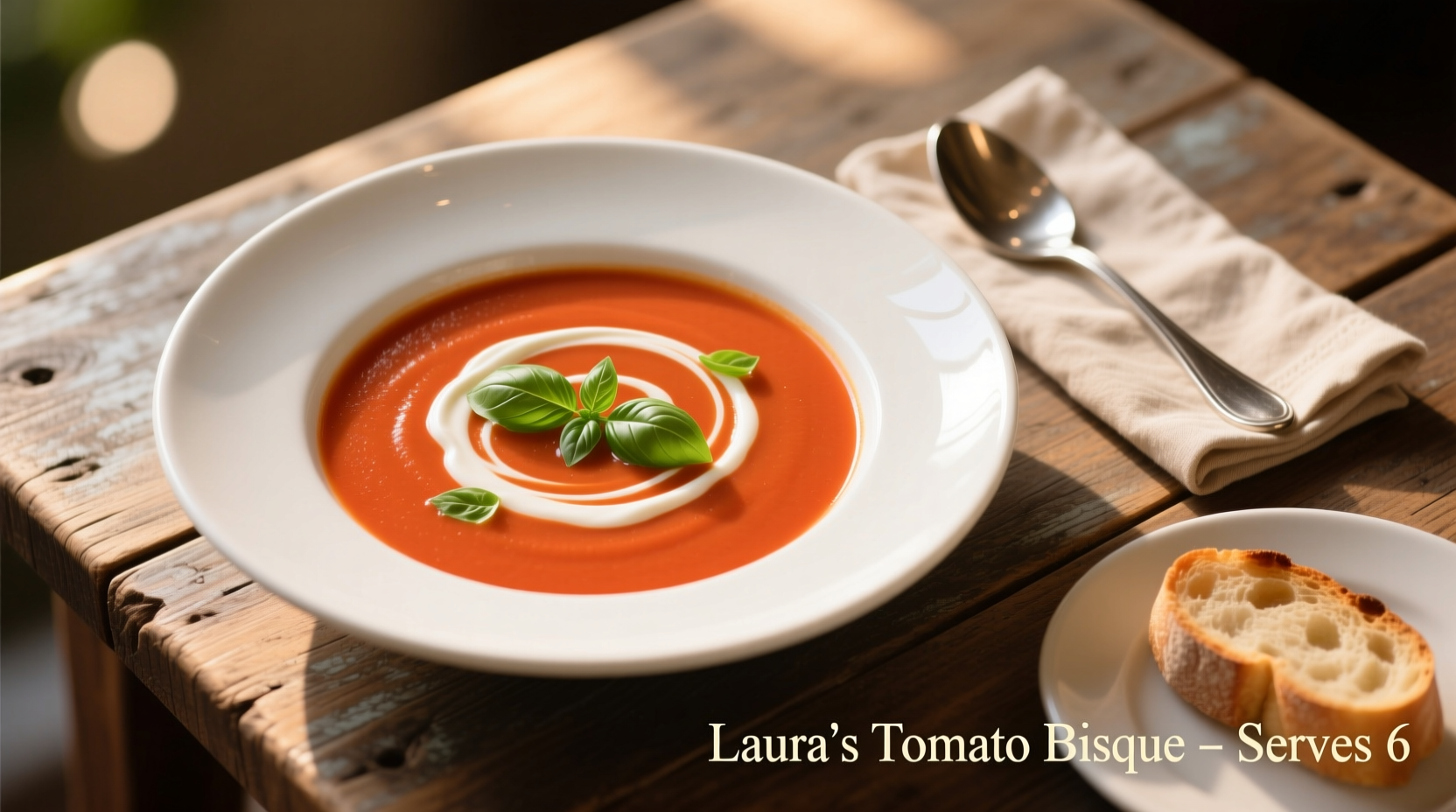 Delicious Laura’s Tomato Bisque Soup Recipe for 6 Servings