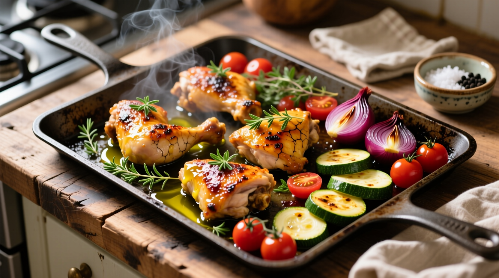 Sheet Pan Mediterranean Chicken and Zucchini Recipe: A Flavorful, Fuss-Free Meal for 4 Servings