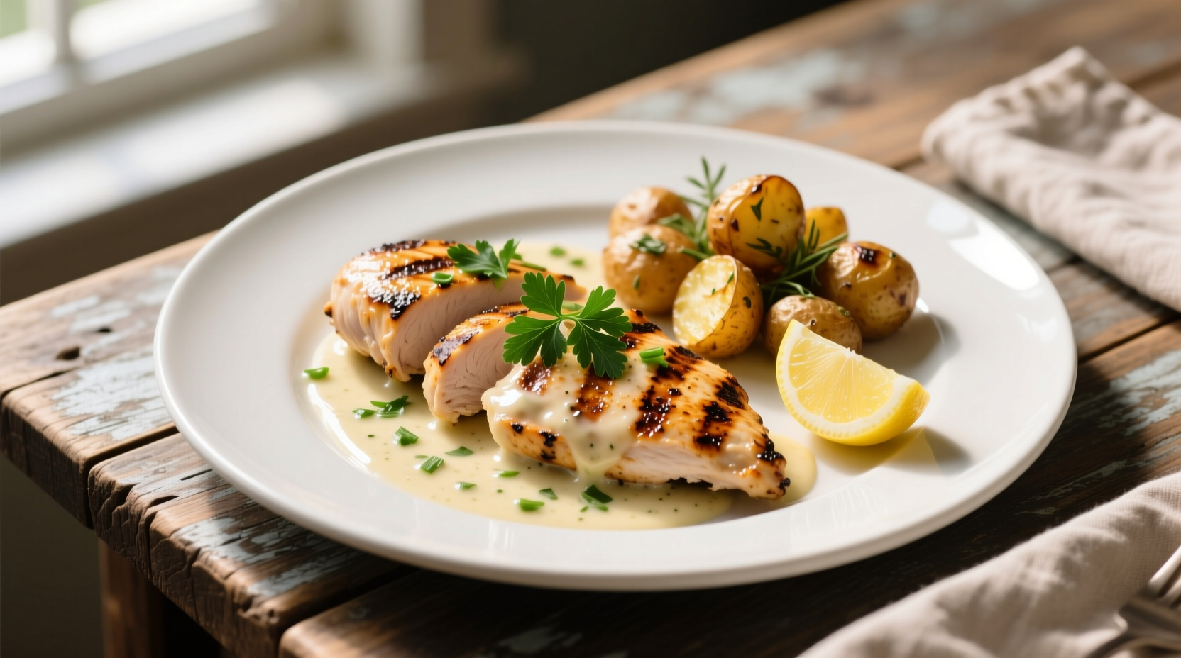Garlic Parmesan Grilled Chicken Recipe (4 Servings)