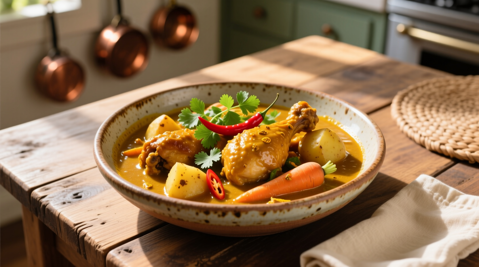 Authentic Jamaican Curry Chicken Recipe (6 Servings)