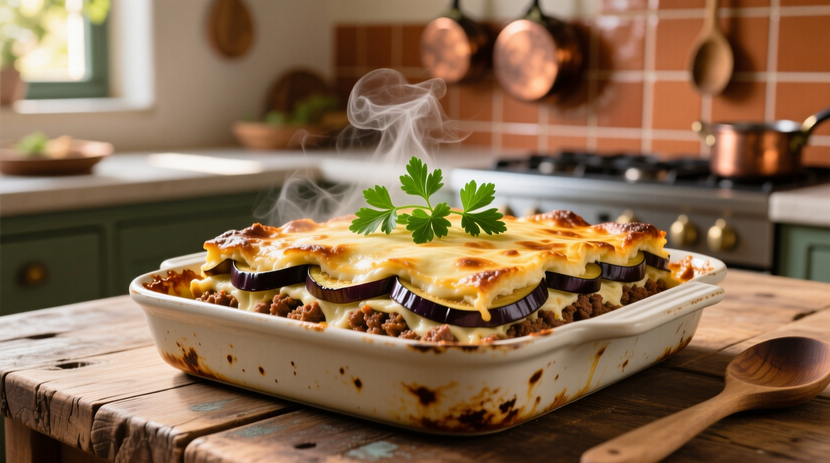 Classic Greek Eggplant Moussaka Recipe for 6 Servings: A Professional Guide