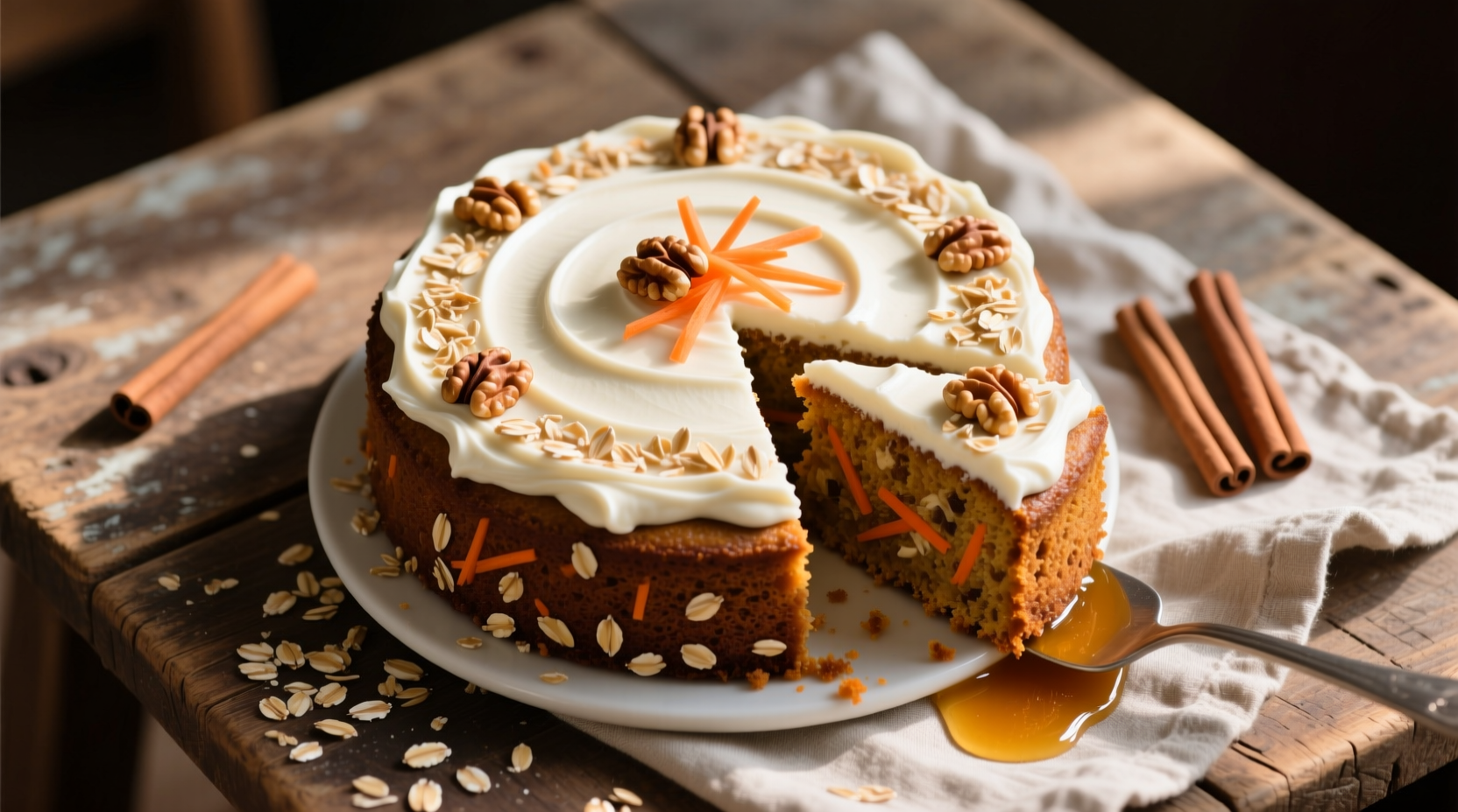 Flourless Oatmeal Carrot Cake Recipe (12 Servings): A Wholesome Twist on a Timeless Classic